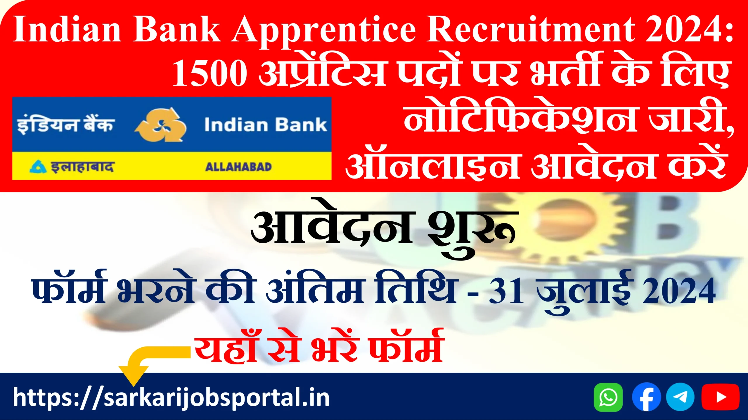 Indian Bank Apprentice Recruitment 2024