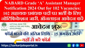 NABARD Grade A Notification 2024 Out for 102 Vacancies