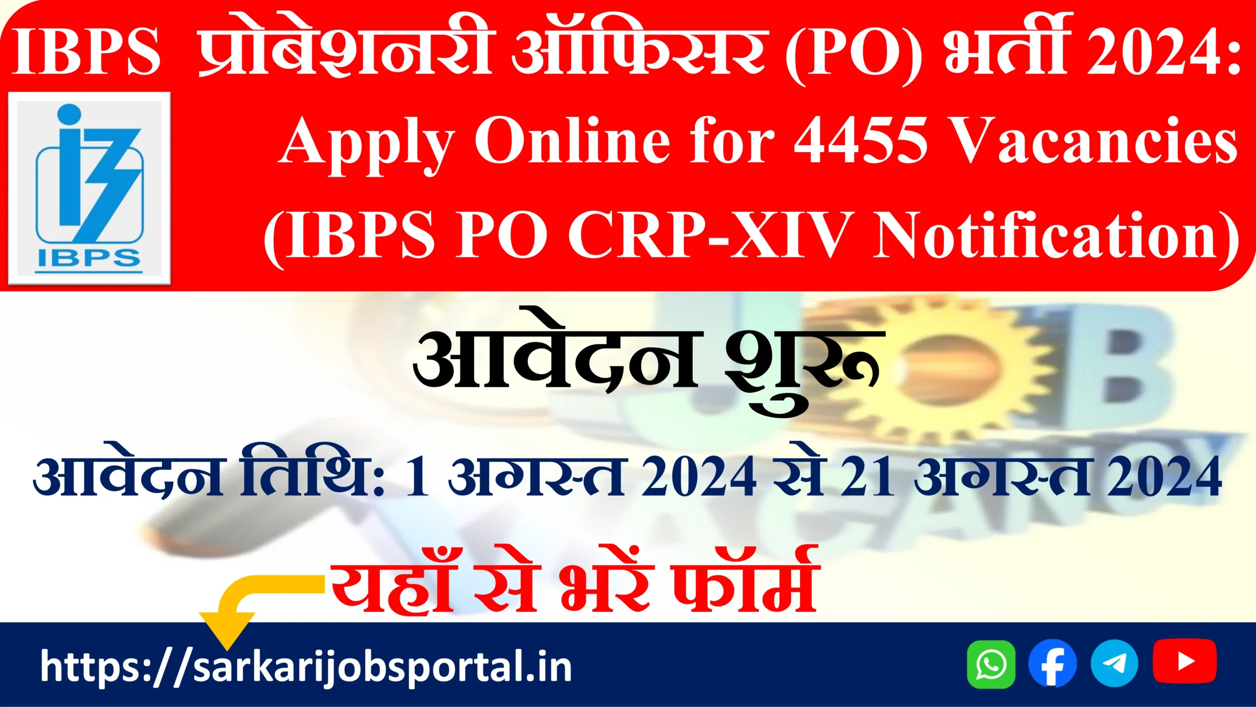 IBPS PO Notification 2024 Out Apply Online for 4455 Vacancies