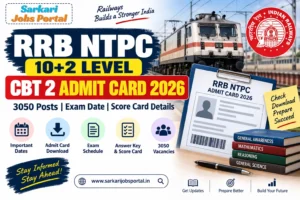 RRB NTPC 10+2 Level CBT 2 Admit Card 2026
