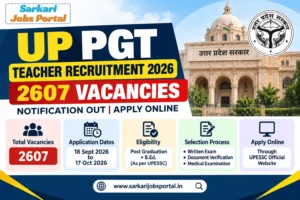 UP PGT Teacher Recruitment 2026