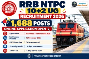 RRB NTPC 10+2 UG Recruitment 2026
