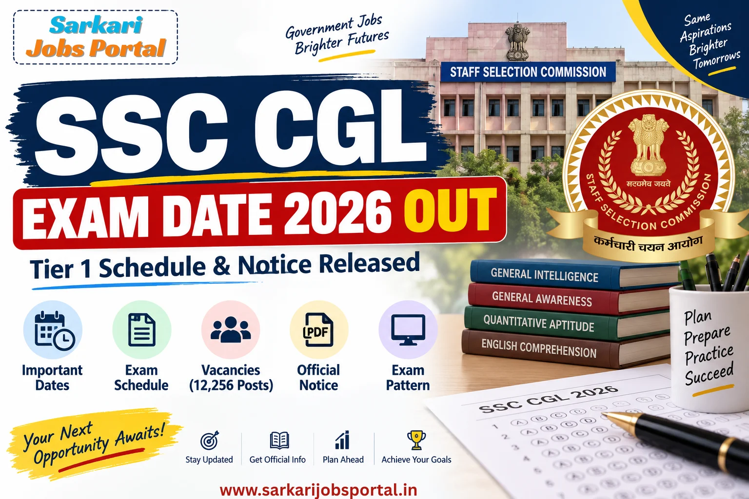SSC CGL Exam Date 2026